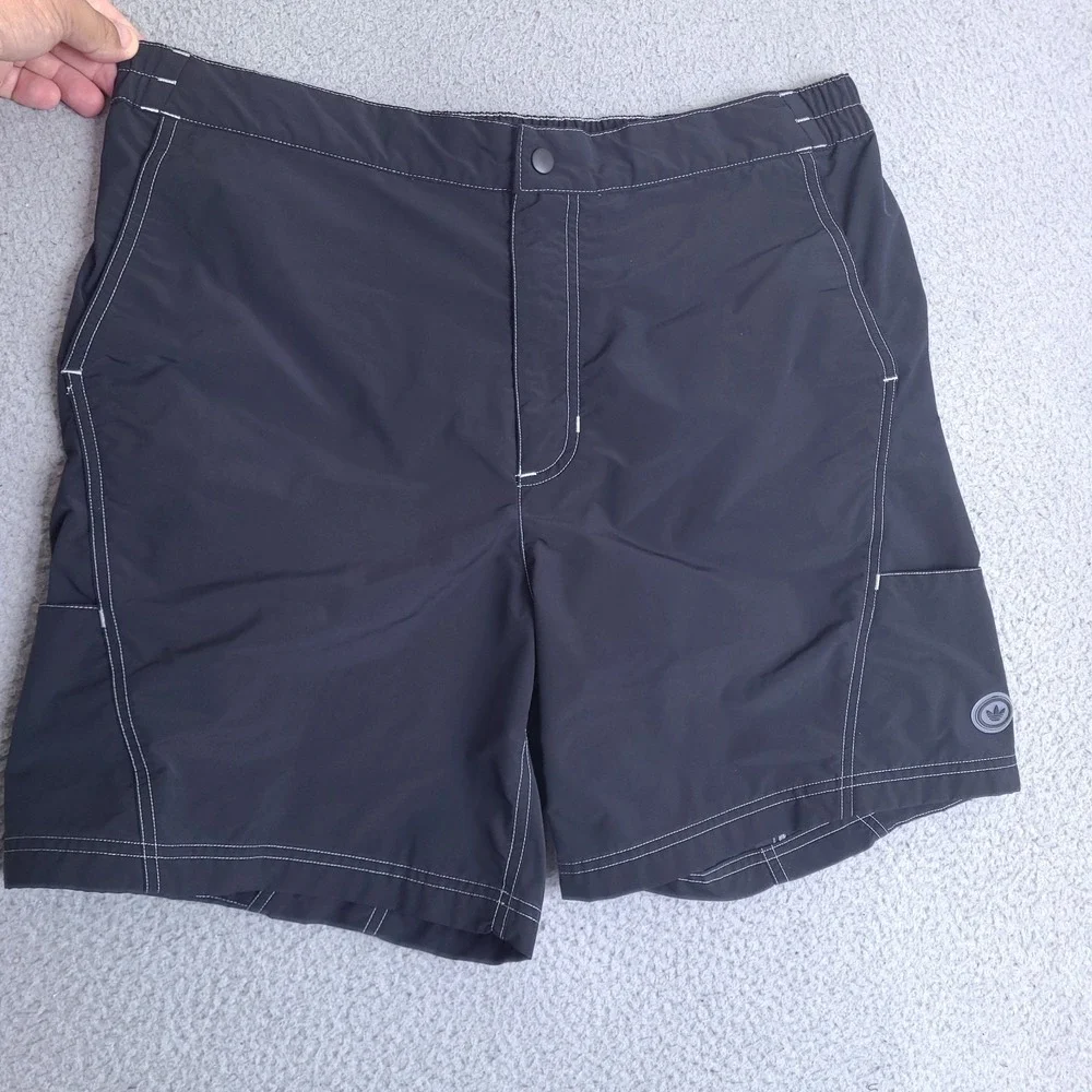 Adidas‎ Shorts Mens Large Cargo Pocket Chino Stretch Comfort Performance Black